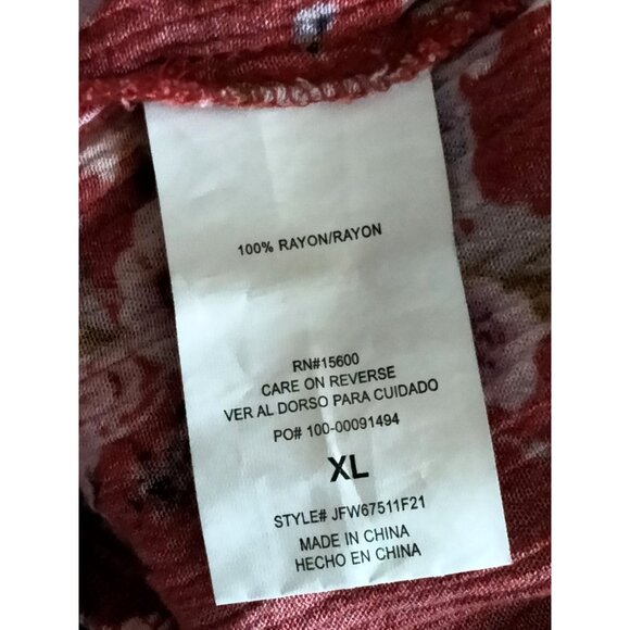 Mason & Belle Floral Faux Button Bubble Crop Top Off-Shoulder Front Tie Size XL - Picture 7 of 7